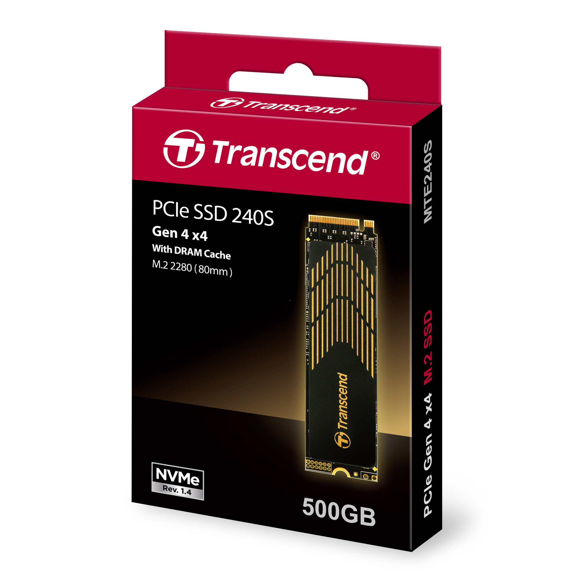 Transcend 512GB MTE110S NVMe PCIe M.2 SSD Gen 3 x4 2280 M-key, 3D