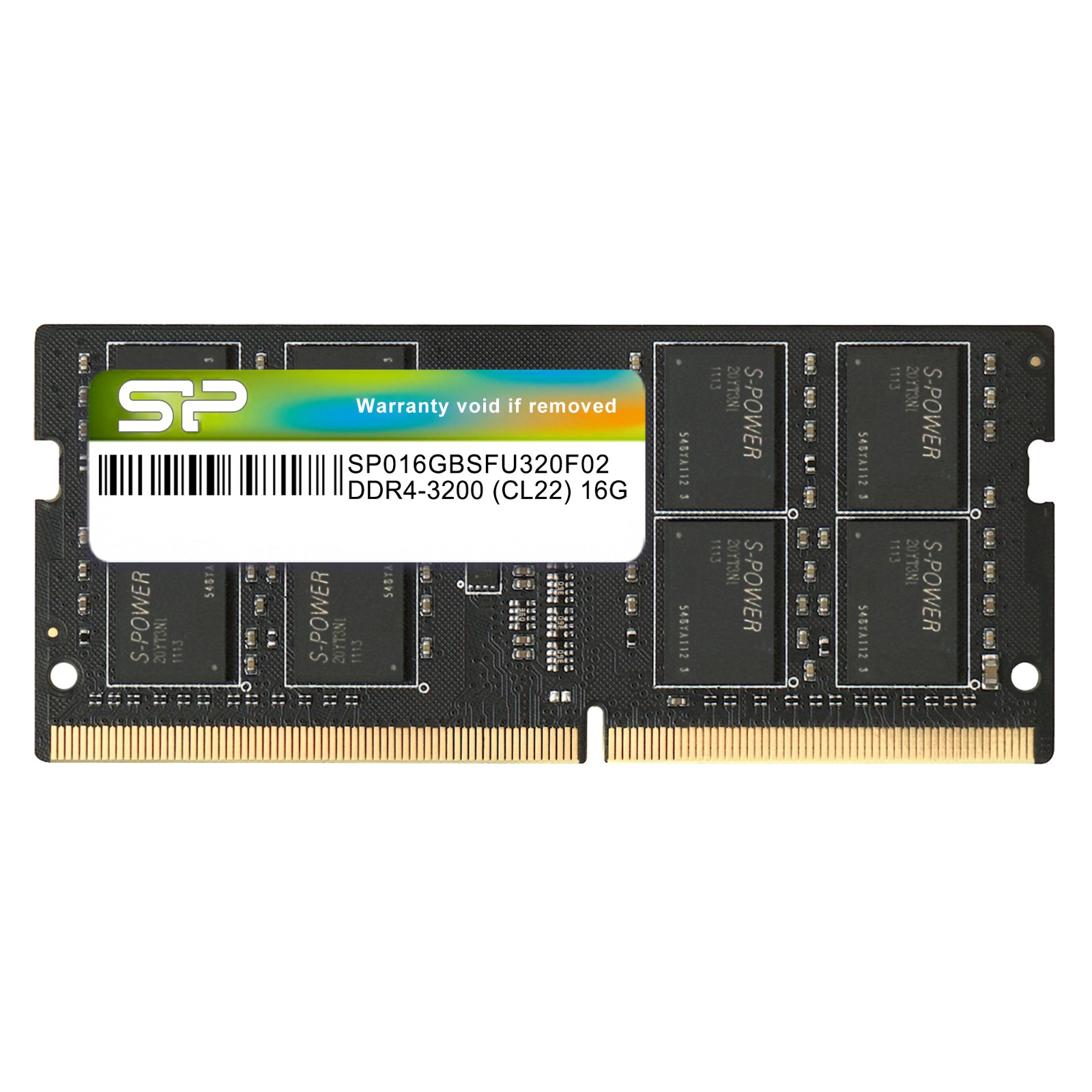 Silicon Power 16GB DDR4-3200 CL22 SODIMM(2Gx8 SR) SP016GBSFU320X02