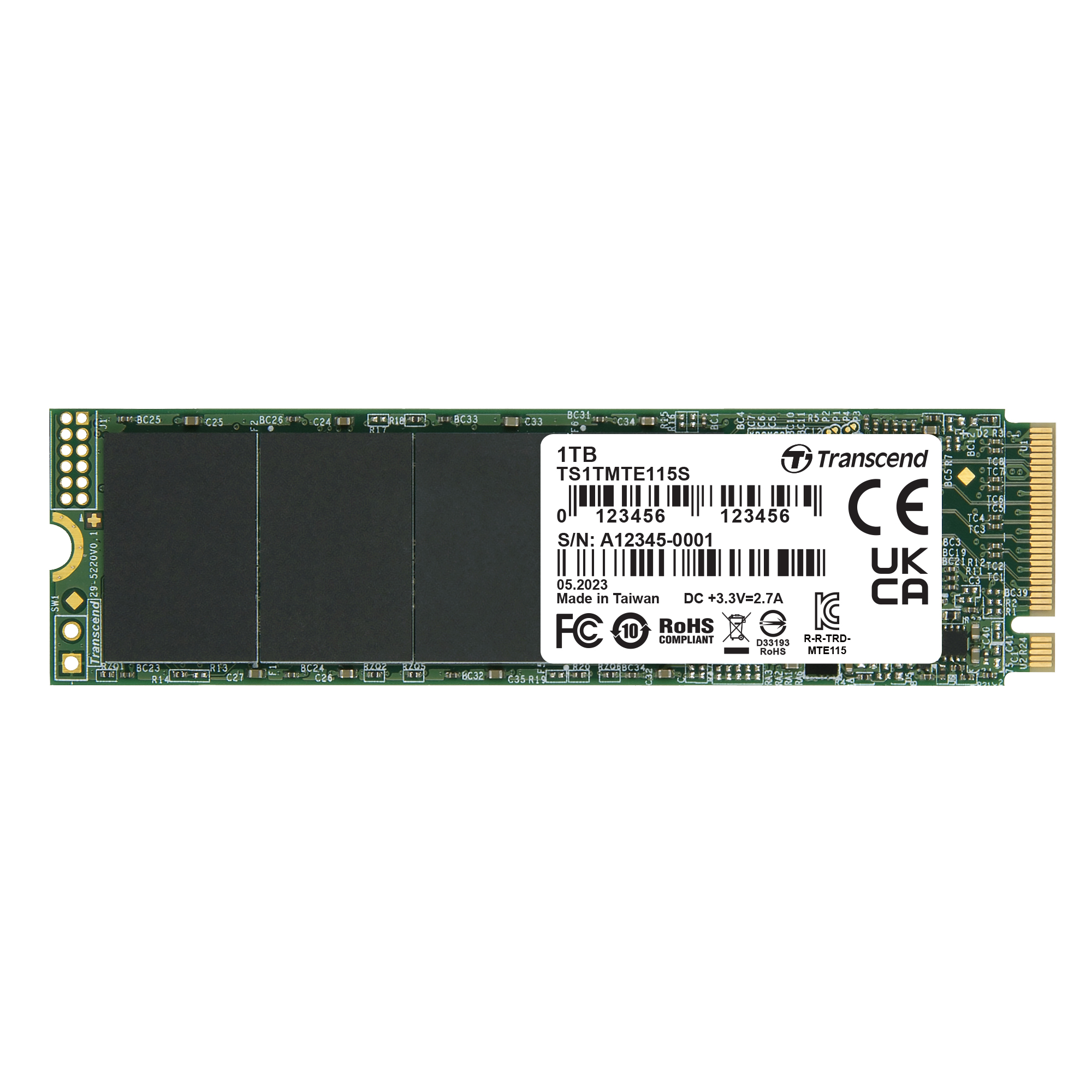 Transcend PCIe SSD 110S 512GB M.2 3枚セット Transcend 512GB MTE110S NVMe PCIe M.2 SSD Gen 3 x4 2280 M