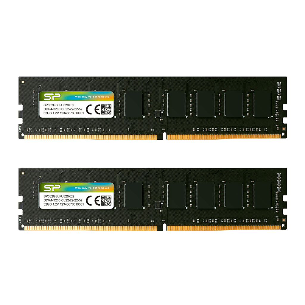 Silicon Power 8GB DDR4-3200 CL22 UDIMM(1Gx8 SR) SP008GBLFU320X02